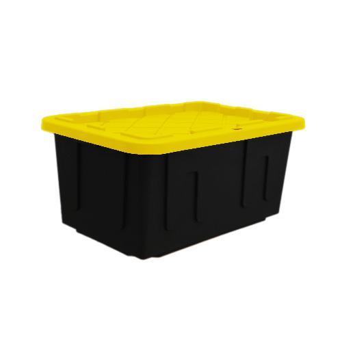 Caja Organizadora Con Tapa De 102 Lts Amarilla